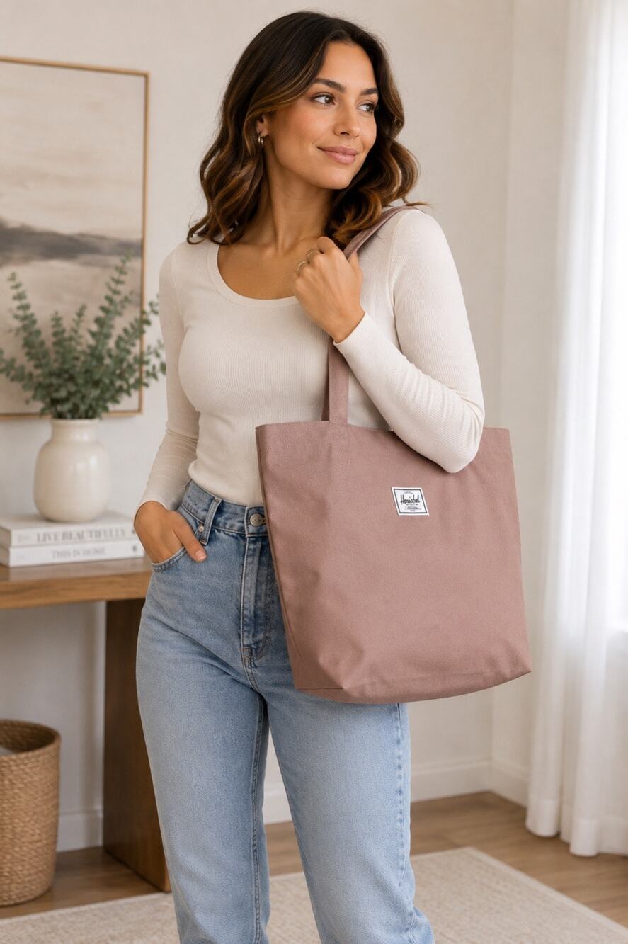 Herschel Dusty Rose Minimalist Tote Bag